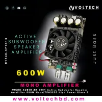 WUZHI AUDIO ZK-6001 Active Subwoofer Speaker Amplifier Module Board – 600W Mono | Frequency & Volume Adjustment | TPA3255 High Power Class D